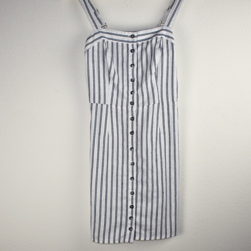 Ivy & Main Stripe Button Front Dress